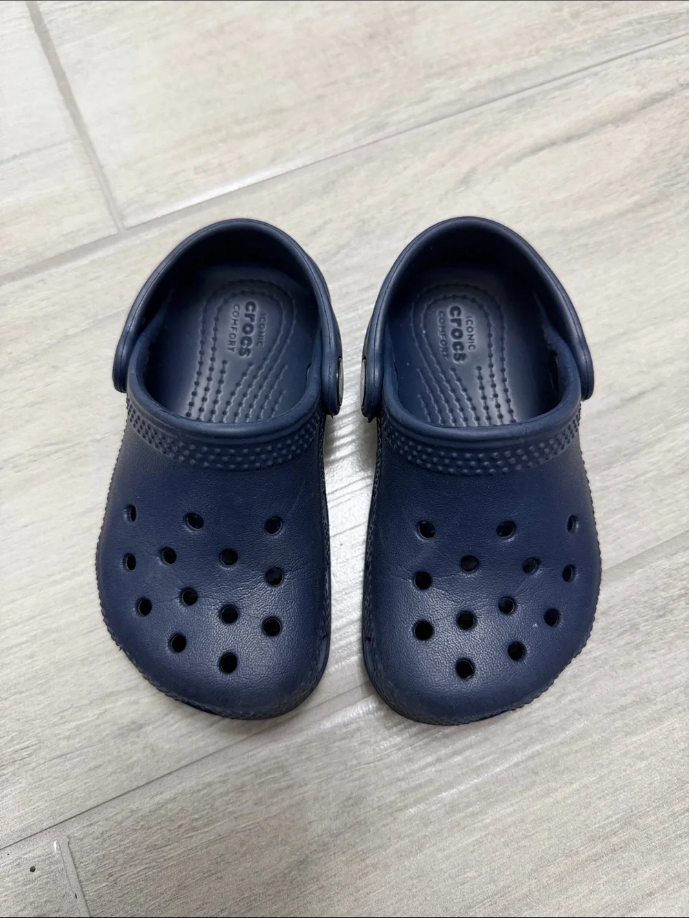 CROCS Kids Navy Classic Clog Water Shoe